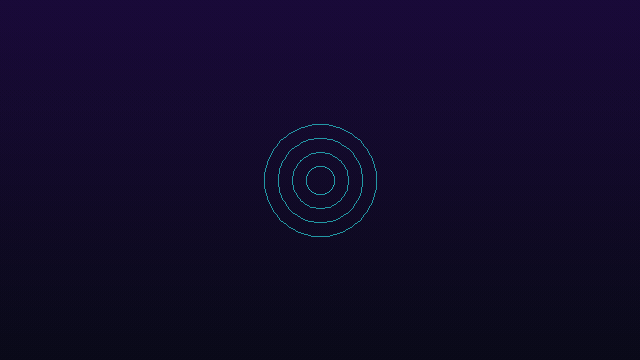 Animated Vizcore demo where detected beats expand concentric rings